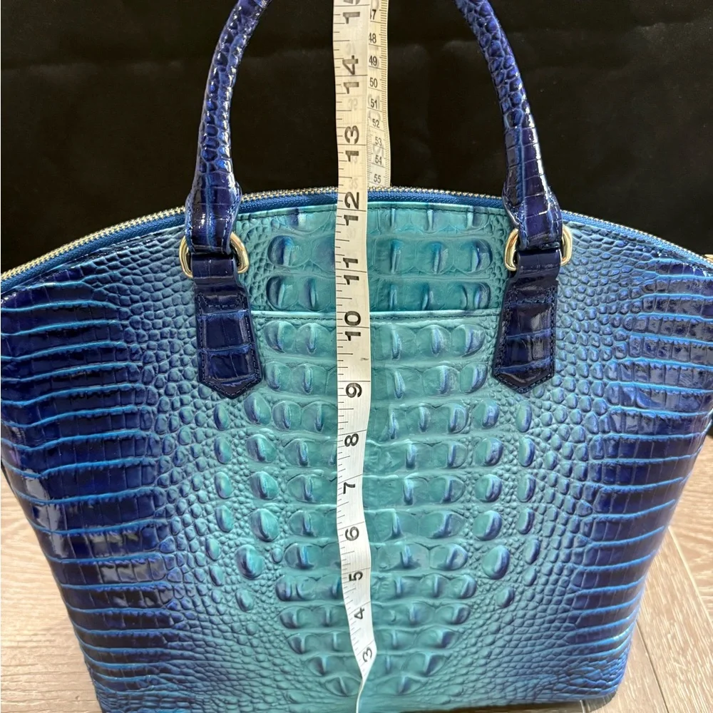 Brahmin Large Duxbury Satchel blue Ombré Melbourne Genuine Leather new! - Picture 6 of 12